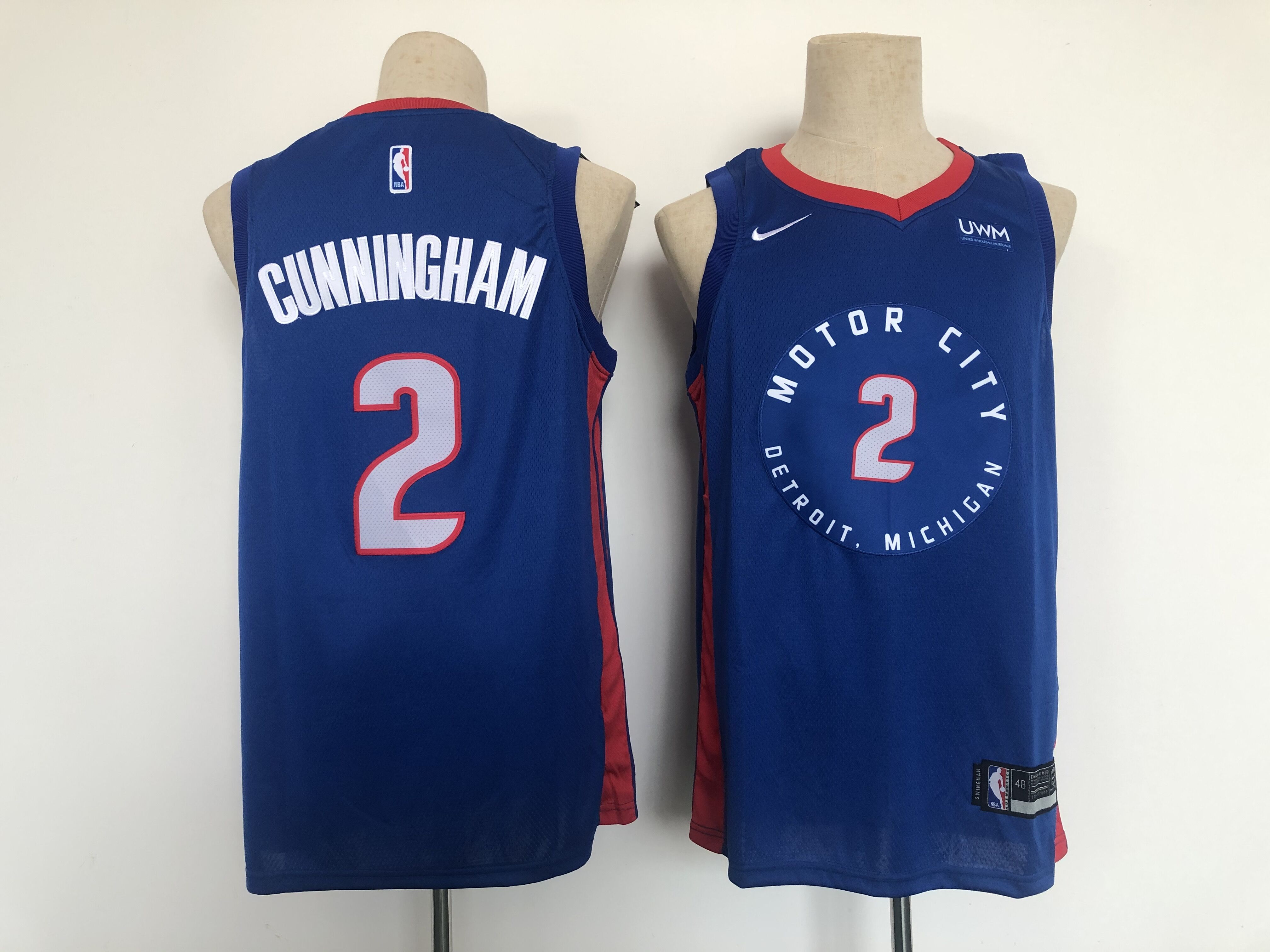 Men Detroit Pistons #2 Cunningham Blue City Edition Game Nike 2021 NBA Jersey->san diego padres->MLB Jersey